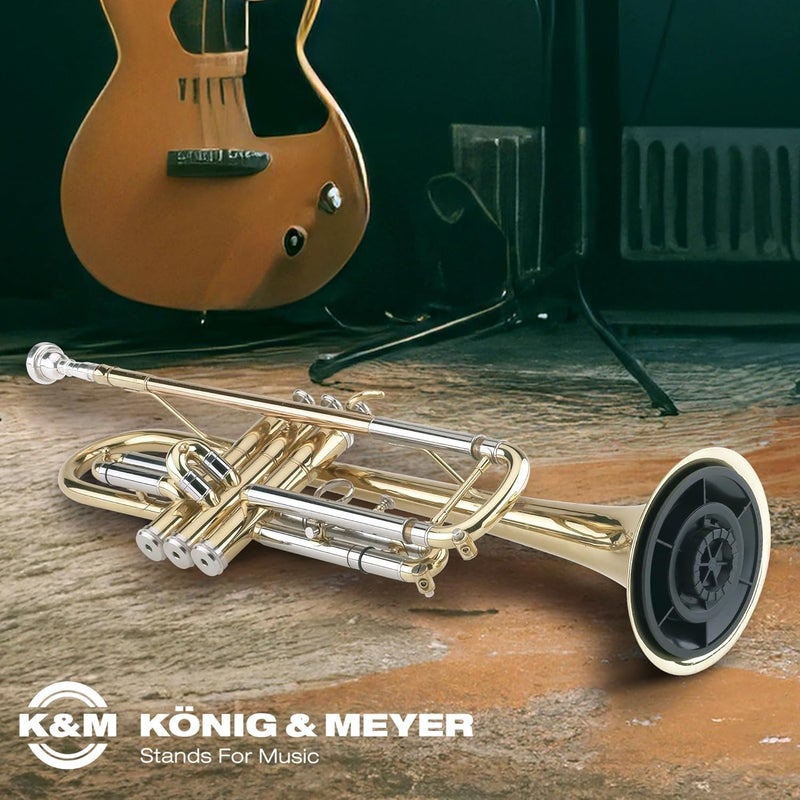 K.M Konig & Meyer Trumpet Stand-Inbell-Three Leg - Compact Trumpet Stand with Padded Pegs and a Foldable Design - Black - 0.24 Kilograms - Image 4